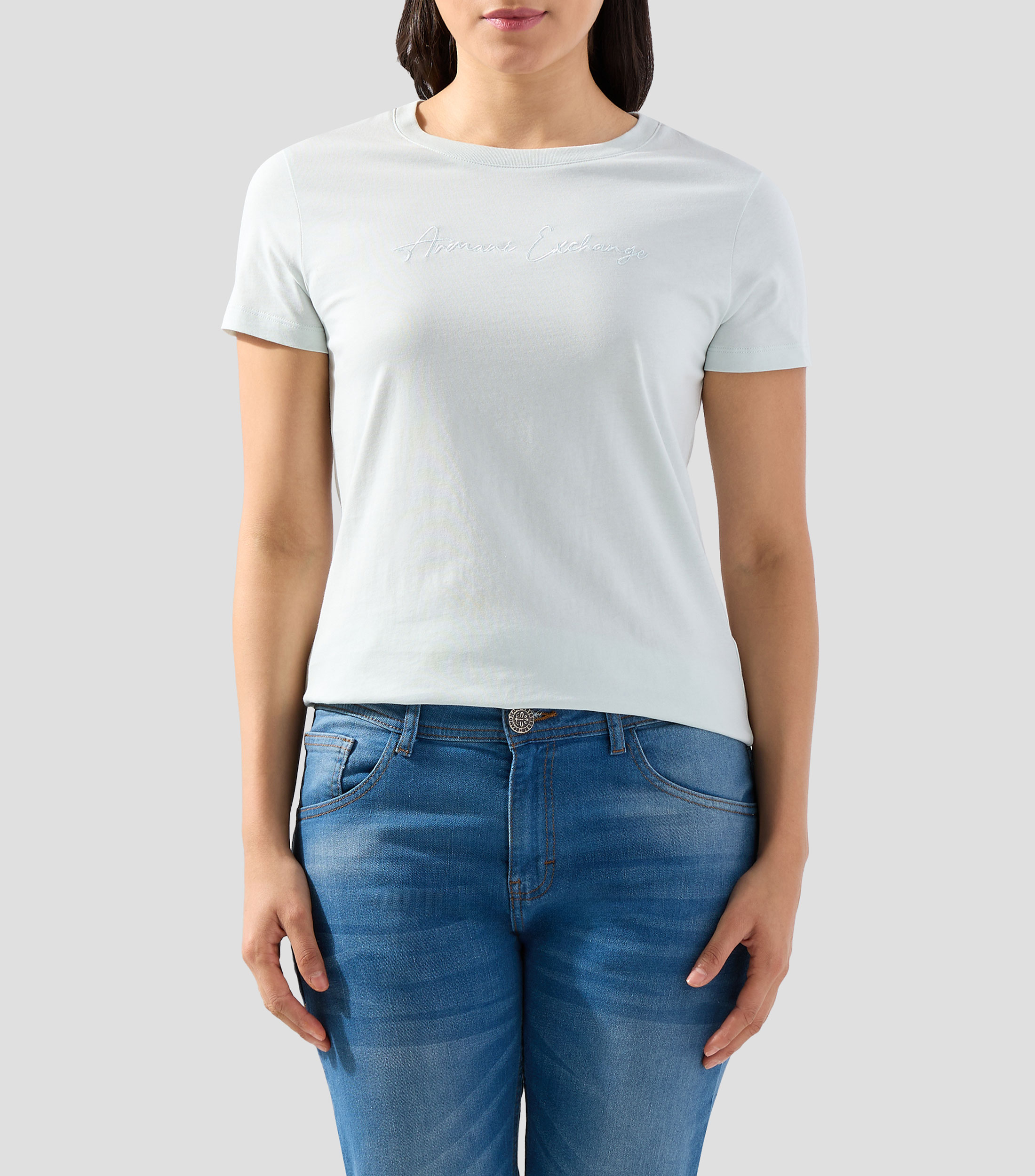 Playera cuello redondo manga corta Mujer